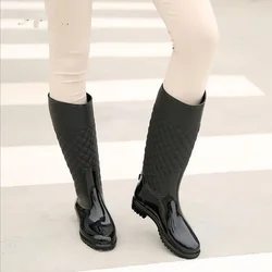 Comemore Winter Knee-length Rain Boots Women's Rain Boots High Outdoor Rubber Water Shoes for Female Galoshe