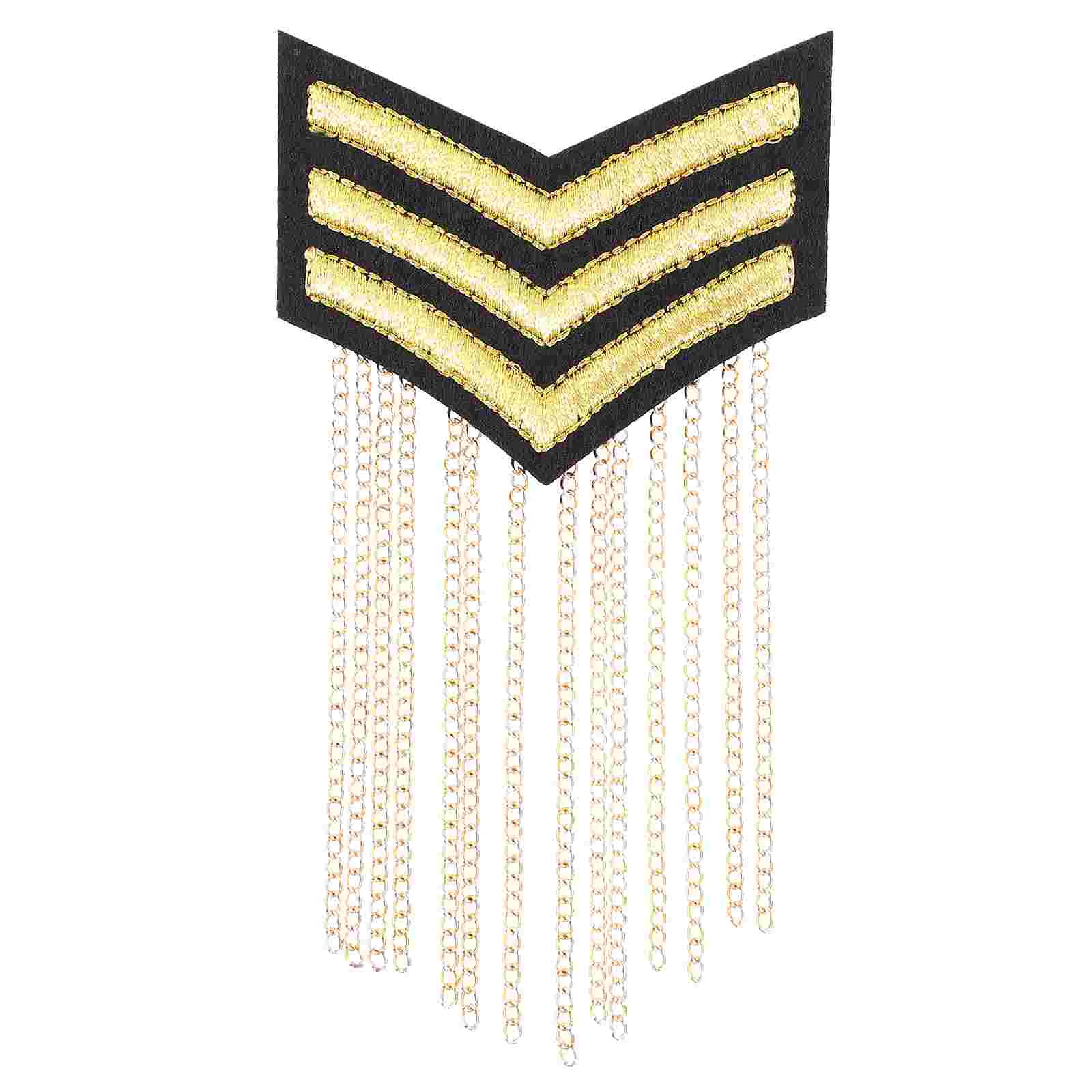 Gentlemen Epaulet Epaulets Fringe Clothes Accessories Shoulder Badge Decorations Golden