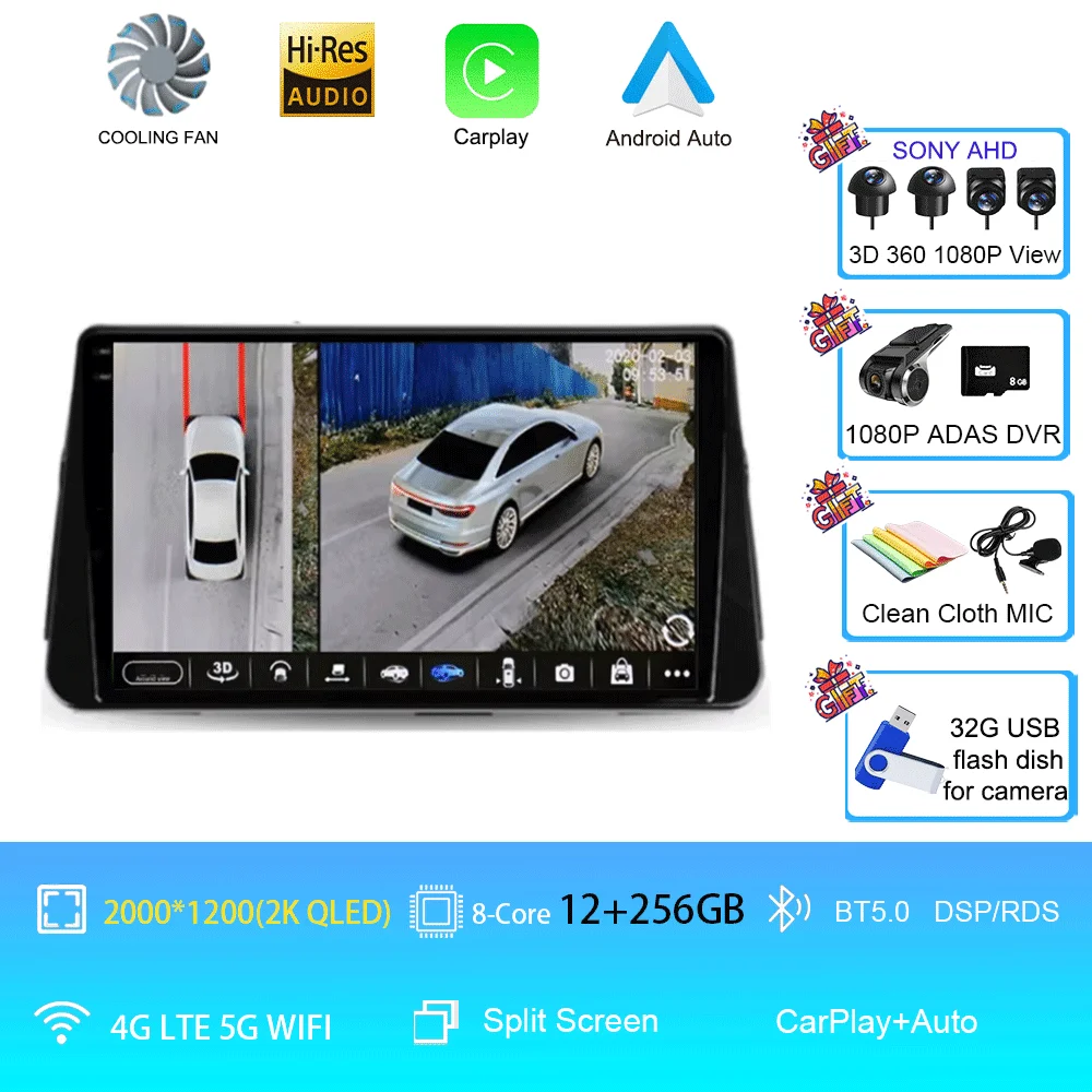 Android 16 Carplay Auto voor Nissan MICRA Kicks P15 2017 2018 2019 2020 2021 autoradio multimediaspeler navigatie stereo