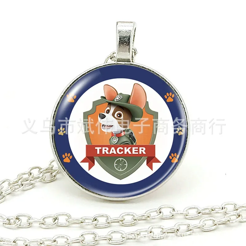 Paw Patrol White K Alloy Necklace Jewel Trend Dog Creative Pendant Decoration Children\'s Christmas Gift Birthday Gift Wholesale