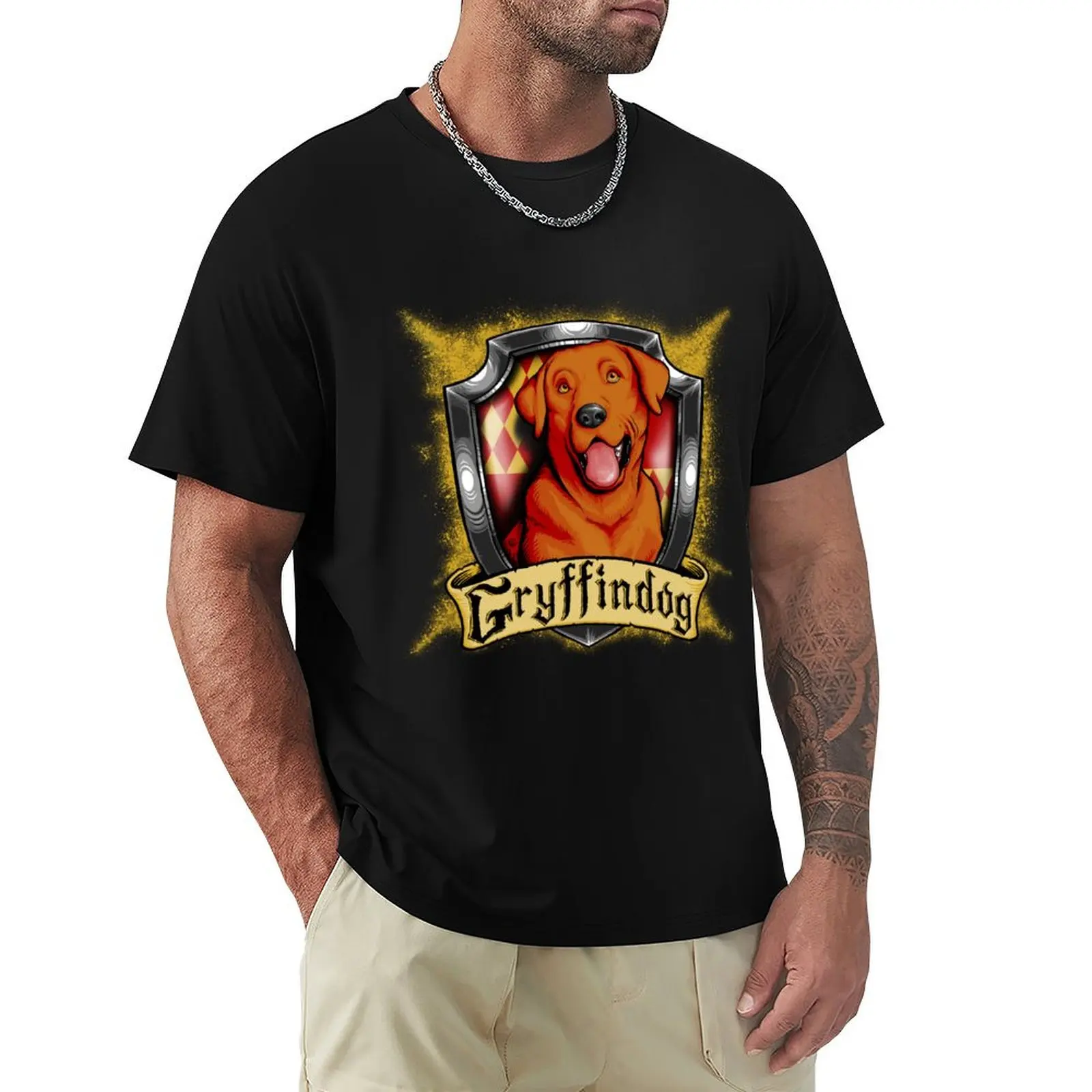 Hairy Pupper Doghouses - Gryffindog T-Shirt t shirts for man cotton funny T-Shirt