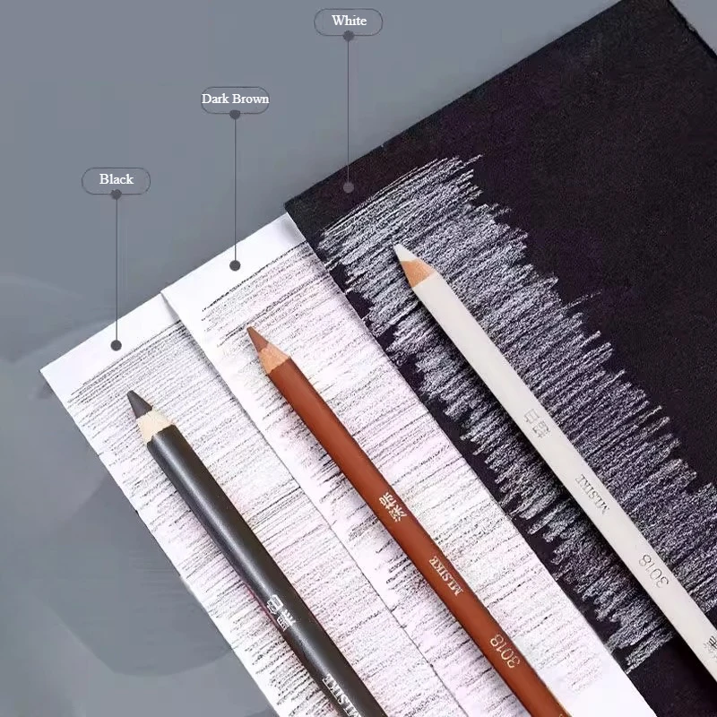 MLSIKE أقلام فحم ملونة 6/12/24 قطعة طلاب الفن الفنانين المتخصصة رسم صورة اللوحة مجموعة الرسم اليدوي