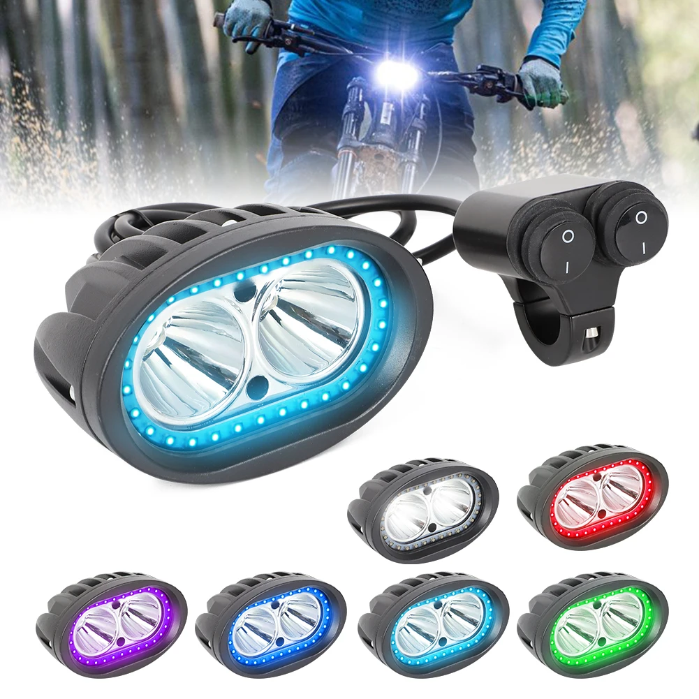 Headlight For Surron Light Bee X LED Five Colors Head Light Switch Plug Kits Waterproof Electric off-road Bike Dirt Bike