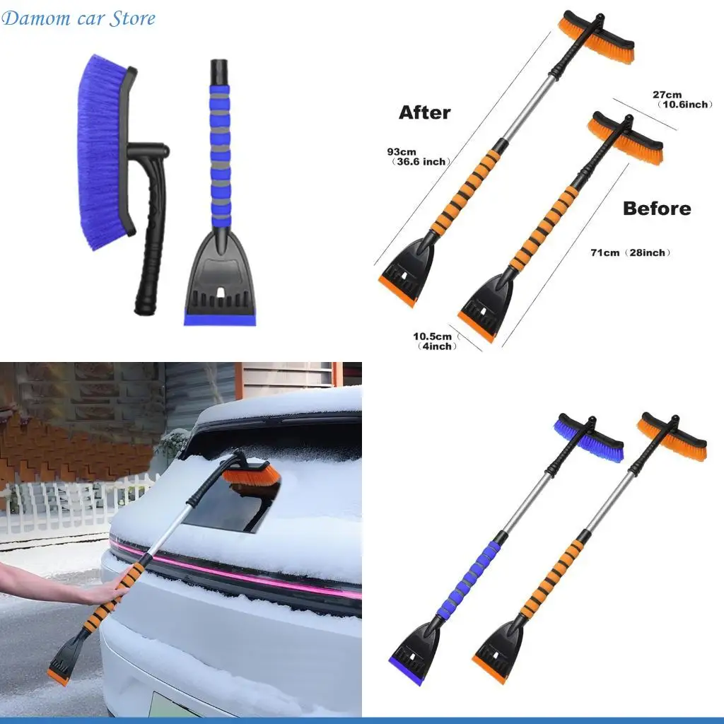

A2UC Thick EVA Foam Handle Car Snow Brush & Ice Scraper Set for Safe Cleaning Use