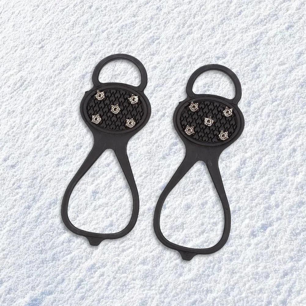 5/8 Teeth Walking Cleat Ice Grippers Non-Slip Ice Crampons Walking Shoe Ice Spikes for Outdoor Mountaineering Camping