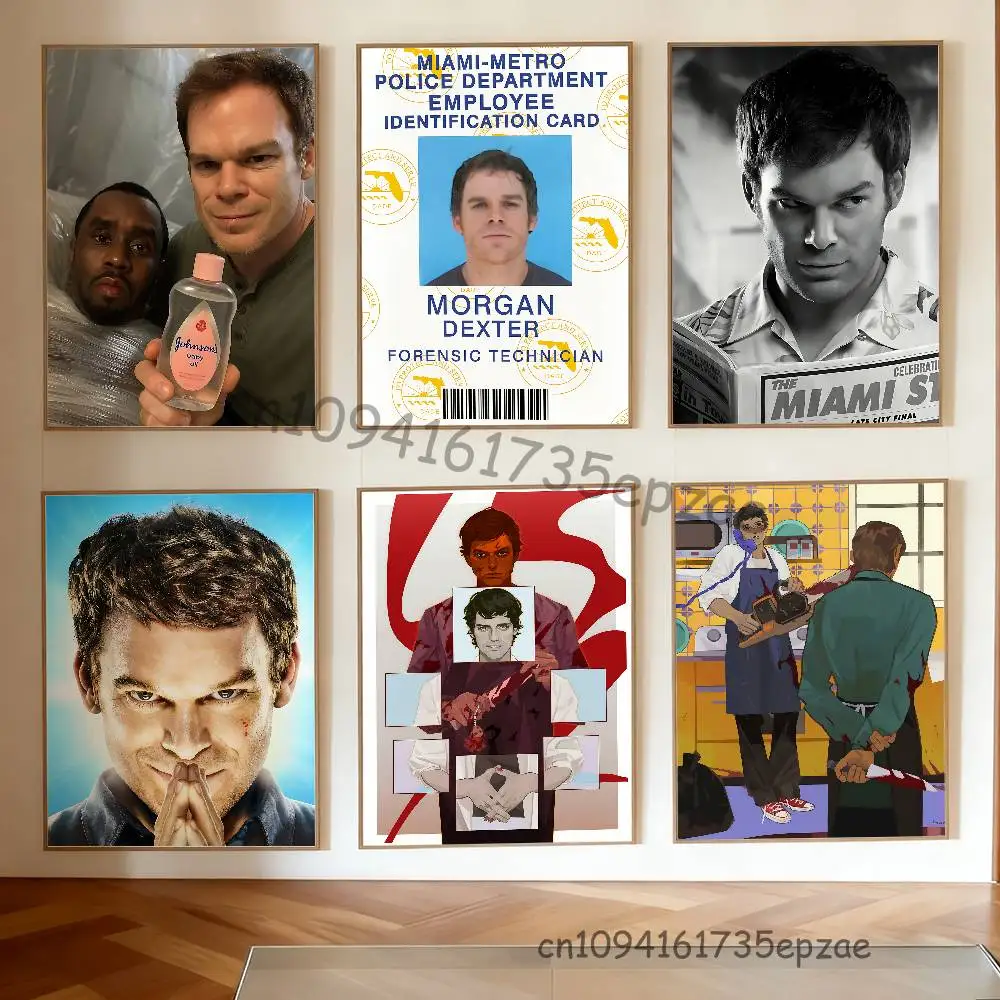 

D-Dexter M-Morgan Poster Waterproof HD Wall Art Decal Self-Adhesive Aesthetic Decor For Home Living