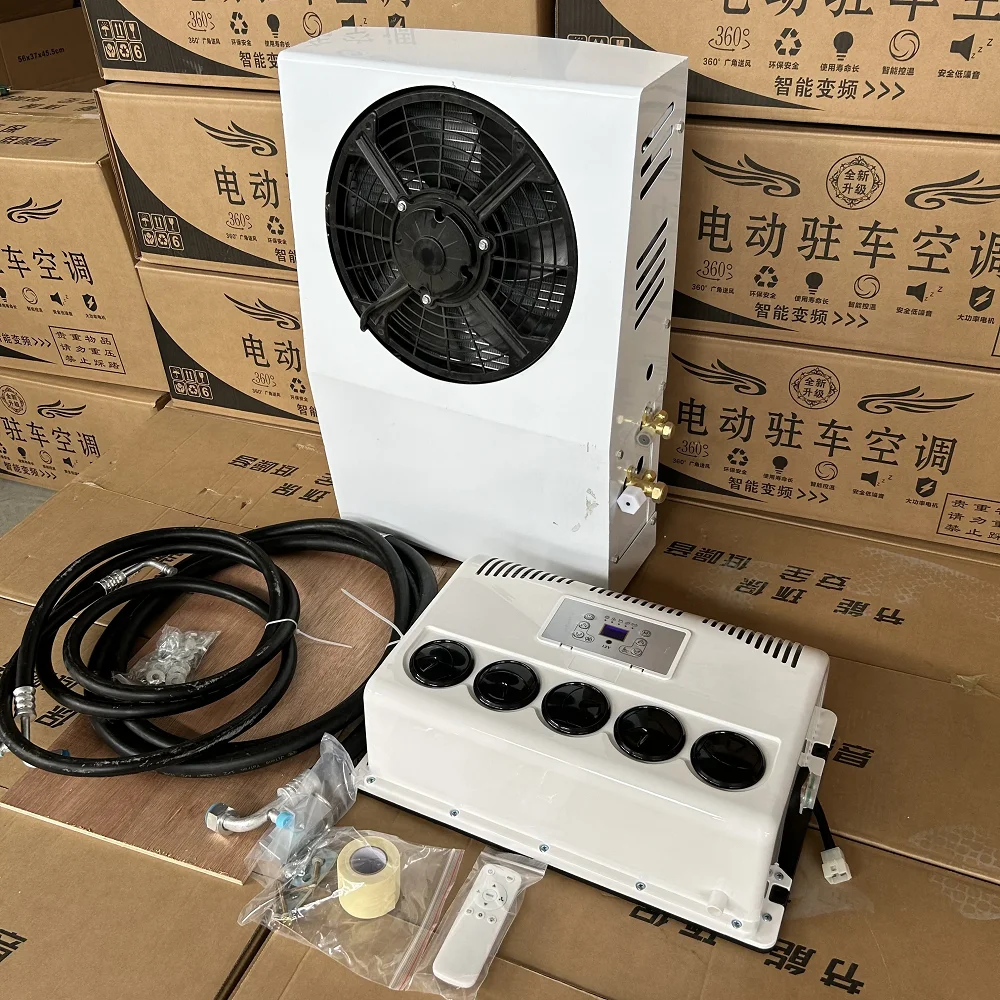 Chinese Split-System 12V 24V Air Conditioner 2200W Cooling Capacity Parkingcooler Suitable for Engineering Vehicles Box Trucks