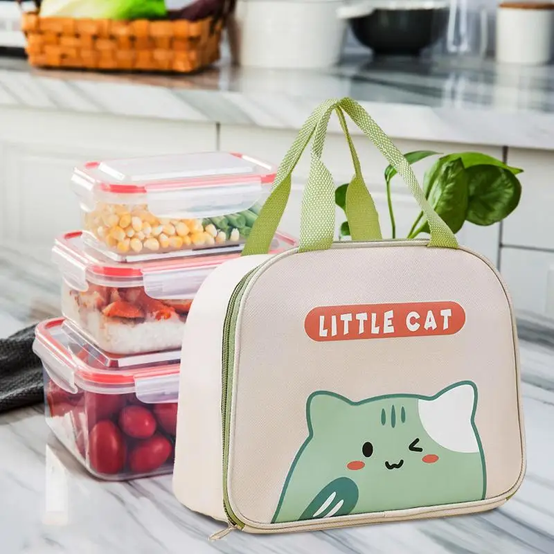 Lunch Bag For Girls Cartoon Insulated Lunch Bag Women Preppy Leakproof Cooler Tote Reusable Lunch Tote Bag Thermal Cooler Sack