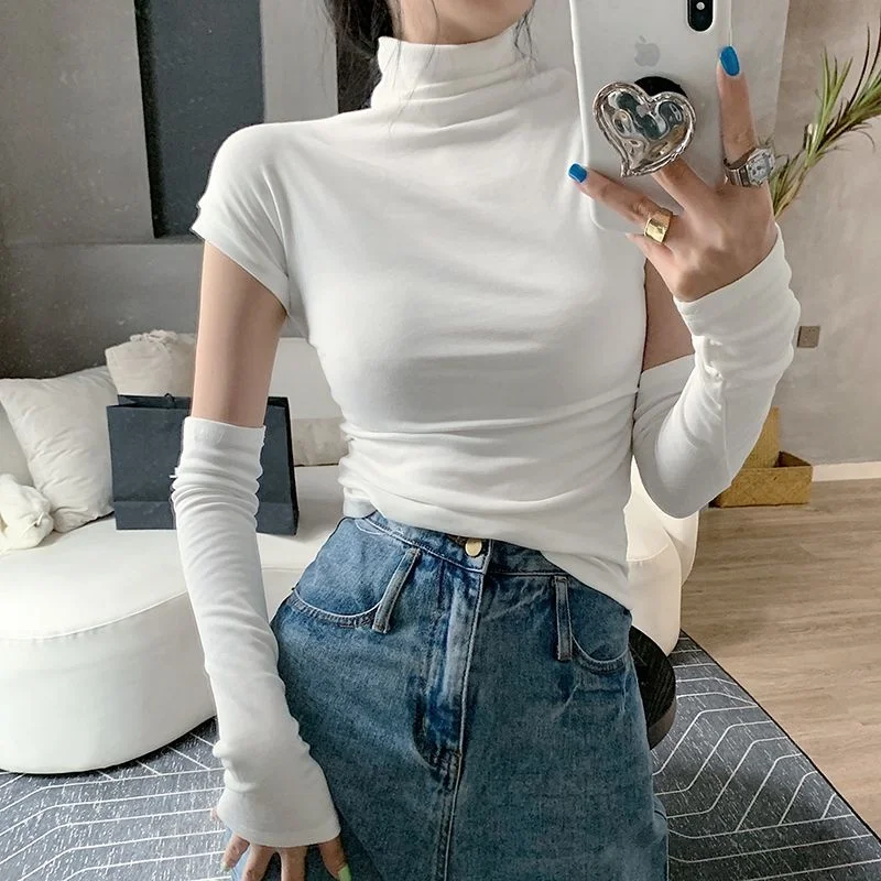 انفصال كم تي شيرت المرأة اليابانية خمر الملابس الربيع مستوحاة الباليه مطوي مطابقة عيد ميلاد الملابس الجمالية Ins #2