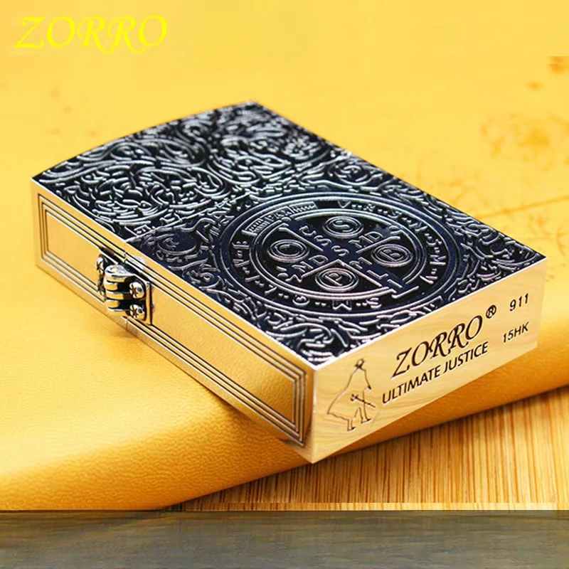 1:1 Limited Edition ZORRO versized Kerosene Lighter Metal Personality Constantine Creative Heavy Armor Oversized Lighter Gift