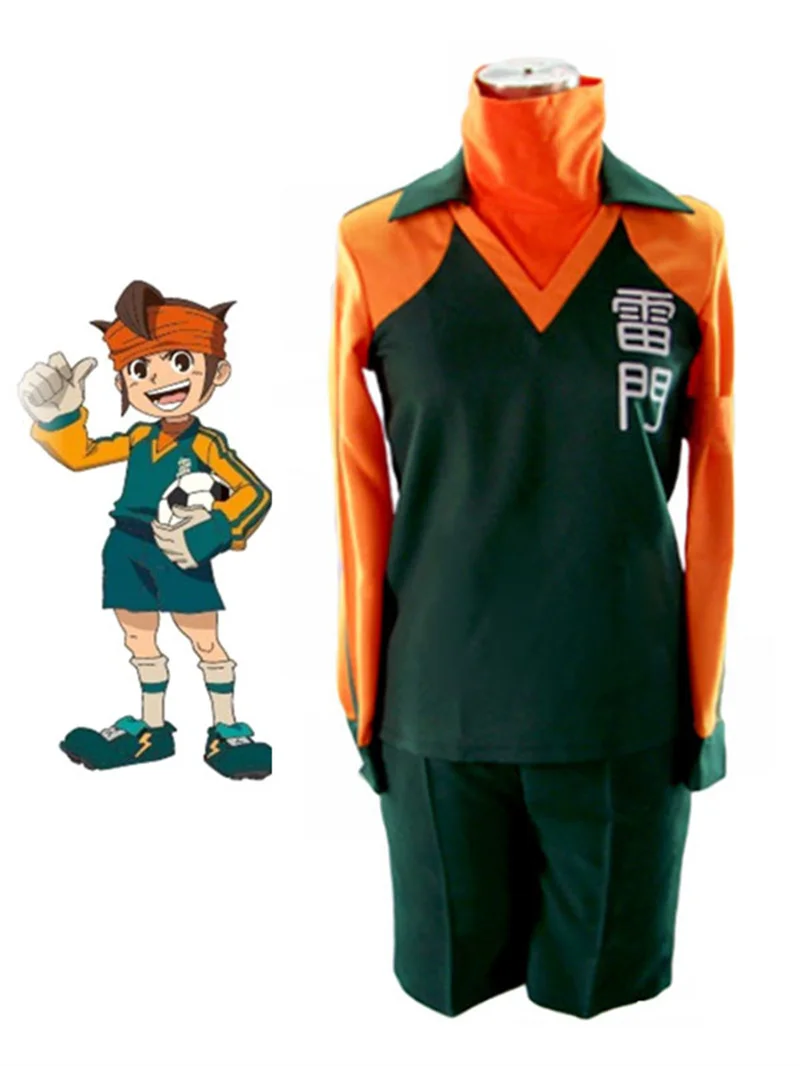 

Anime Inazuma Eleven Endou Mamoru Cosplay Costume School Football Uniform Shirt Shorts Jersey Halloween for Adult Kids