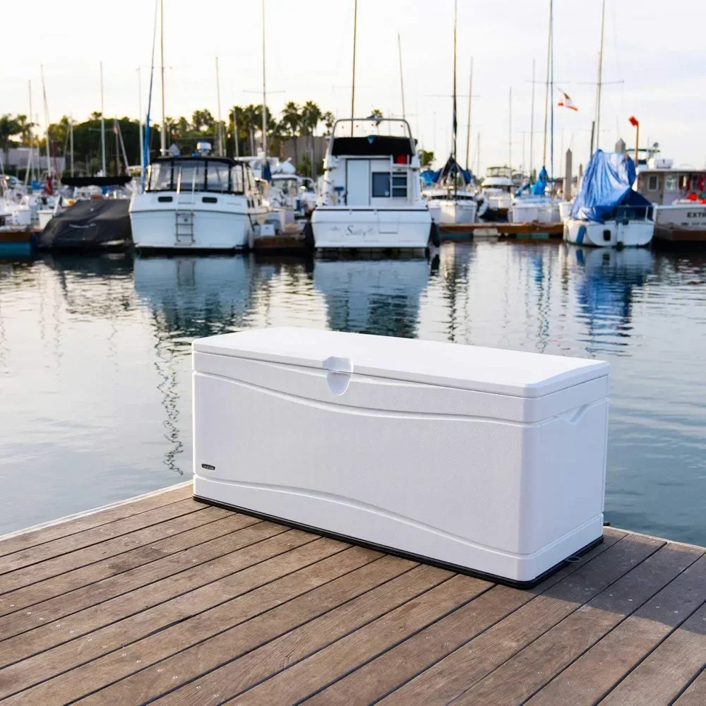 Christmas.60348 Marine Dock, 130 Gallon Deck Box, Arctic White