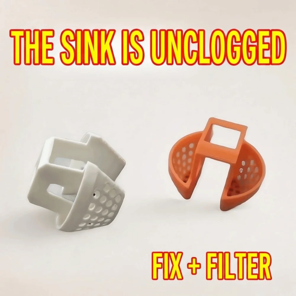 Universal Fit Sink Filter Removable Reusable Bathroom Hair Collector Easy Install Wash Basin Stopper Bathroom Vanity Sink