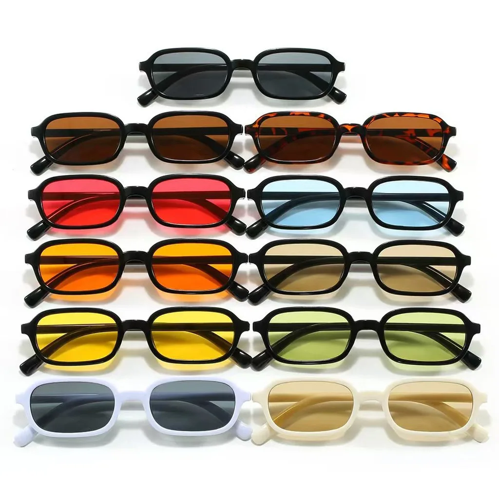 New Vintage Square Sunglasses Women Men Brand Rectangle Sun Glasses Female Oval Eyewear Sunglasses for Male Female Eyeglasses