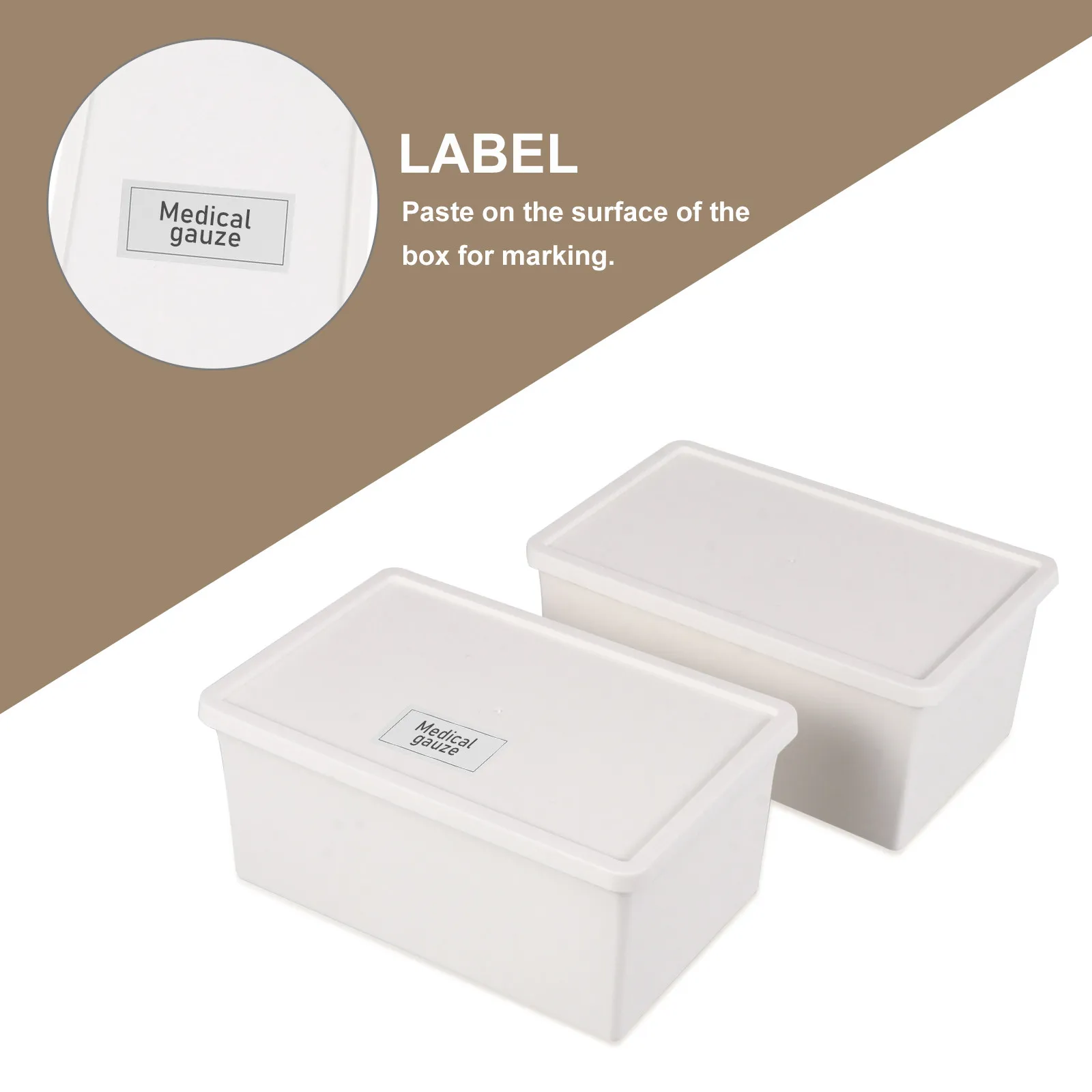 2Pcs Plastic Storage Boxes Sundries Holders Simple Design for Desktop Home Bedroom Office Organization System