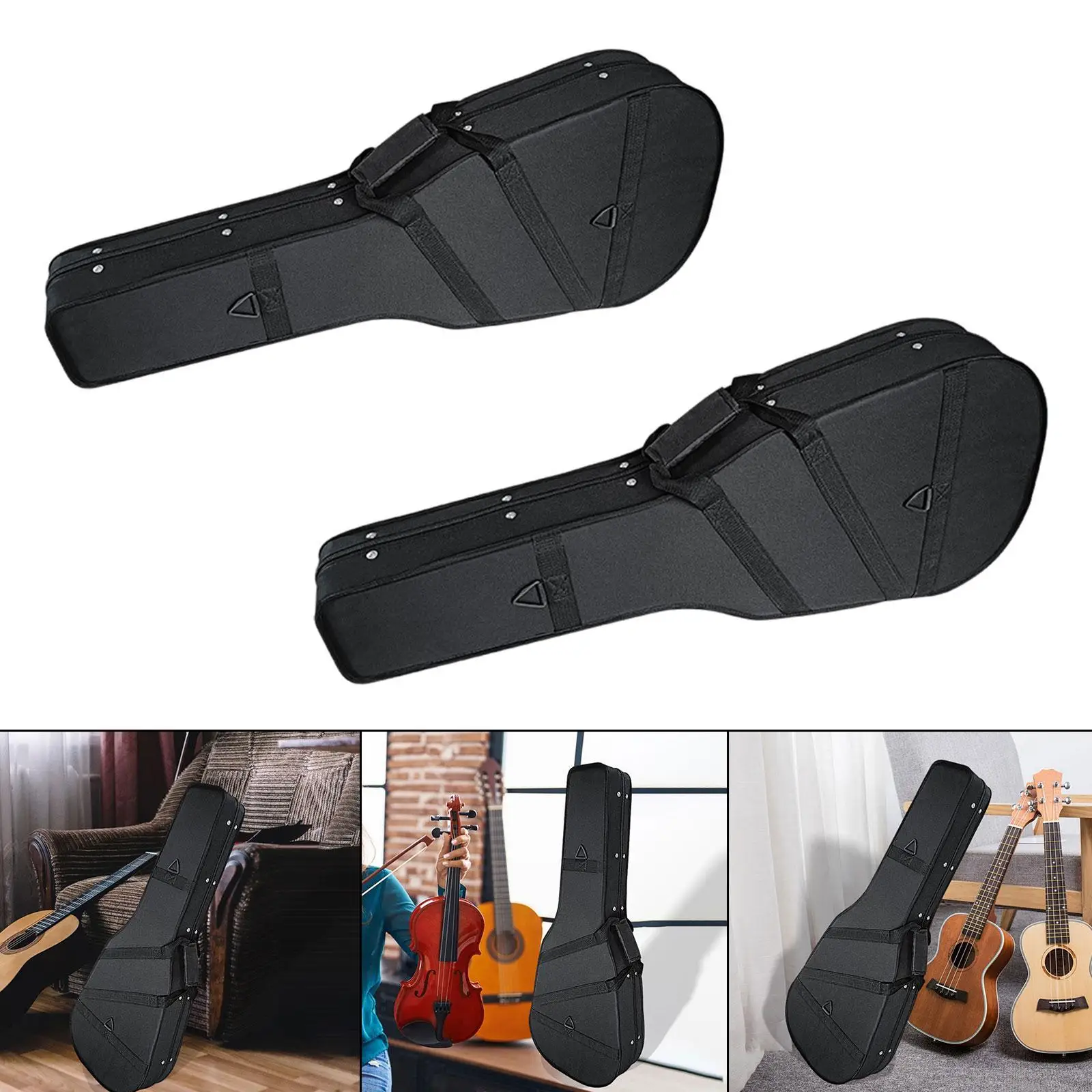 Acoustic Guitar Bag Electric Bass Bag Large Front Pocket Oxford Waterproof Guitar Storage Box Guitar Hard Box Case Guitar Case