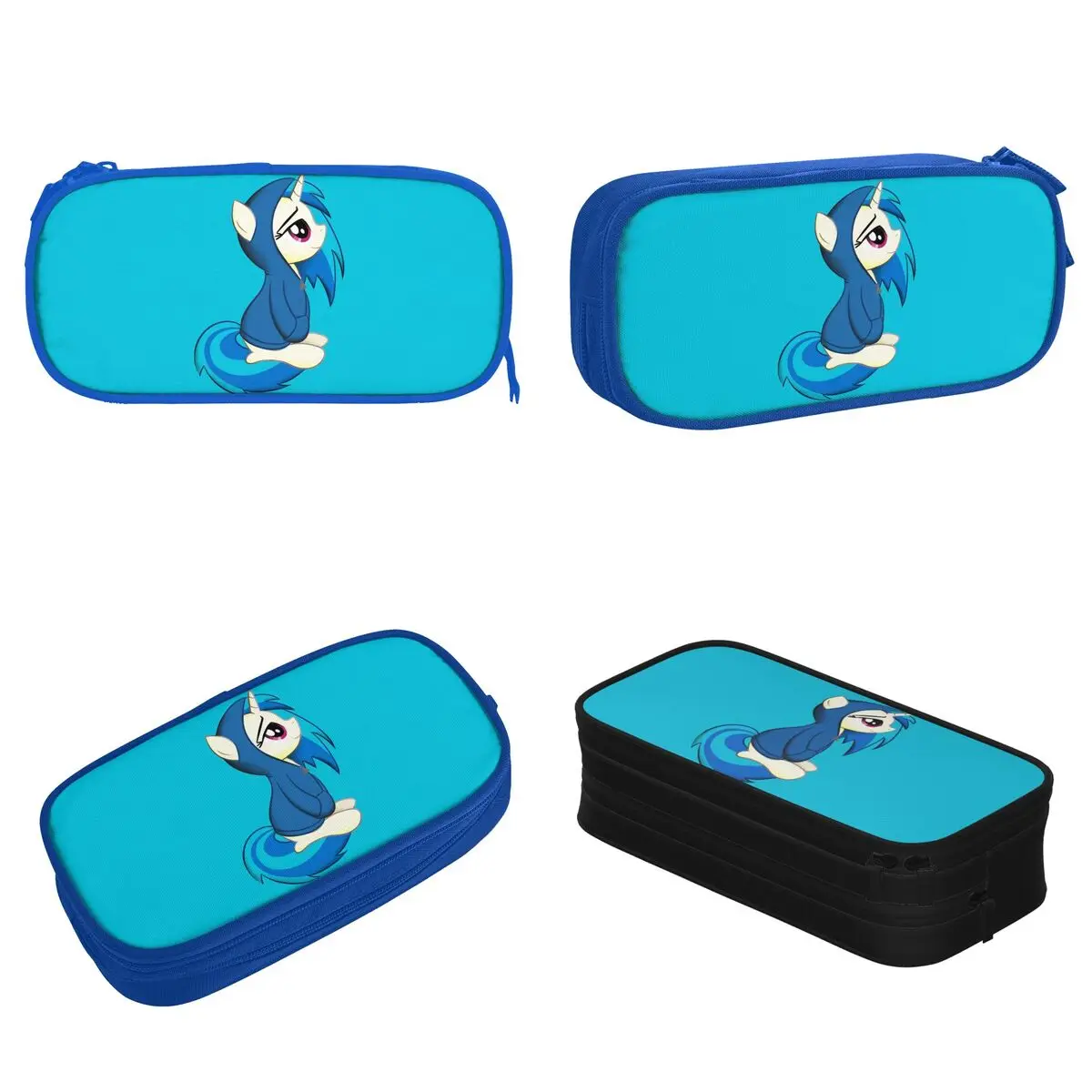 Vinyl Scratch Lost In Thought Pencil Cases Fun Mlp Pen Bag Student Large Storage School Supplies Zipper Pencil Box