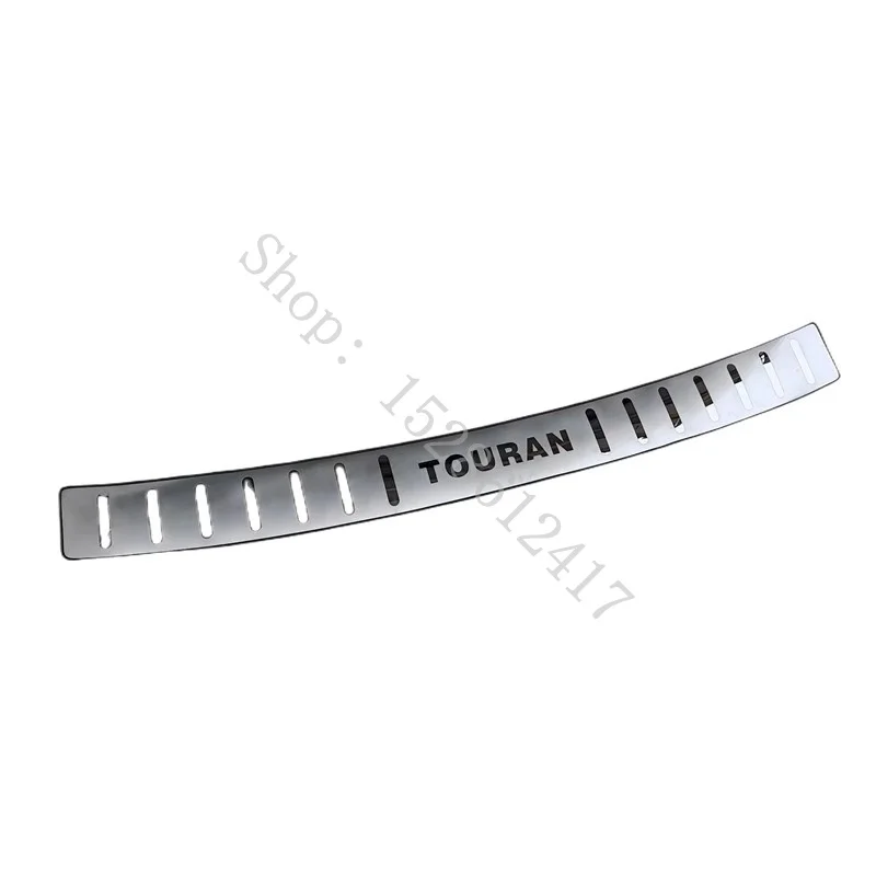 For VW Volkswagen Touran 2016 2017~2024 accessories Rear Door Bumper Protector sill plate Protector Sill Rear boot guard Trim view 4