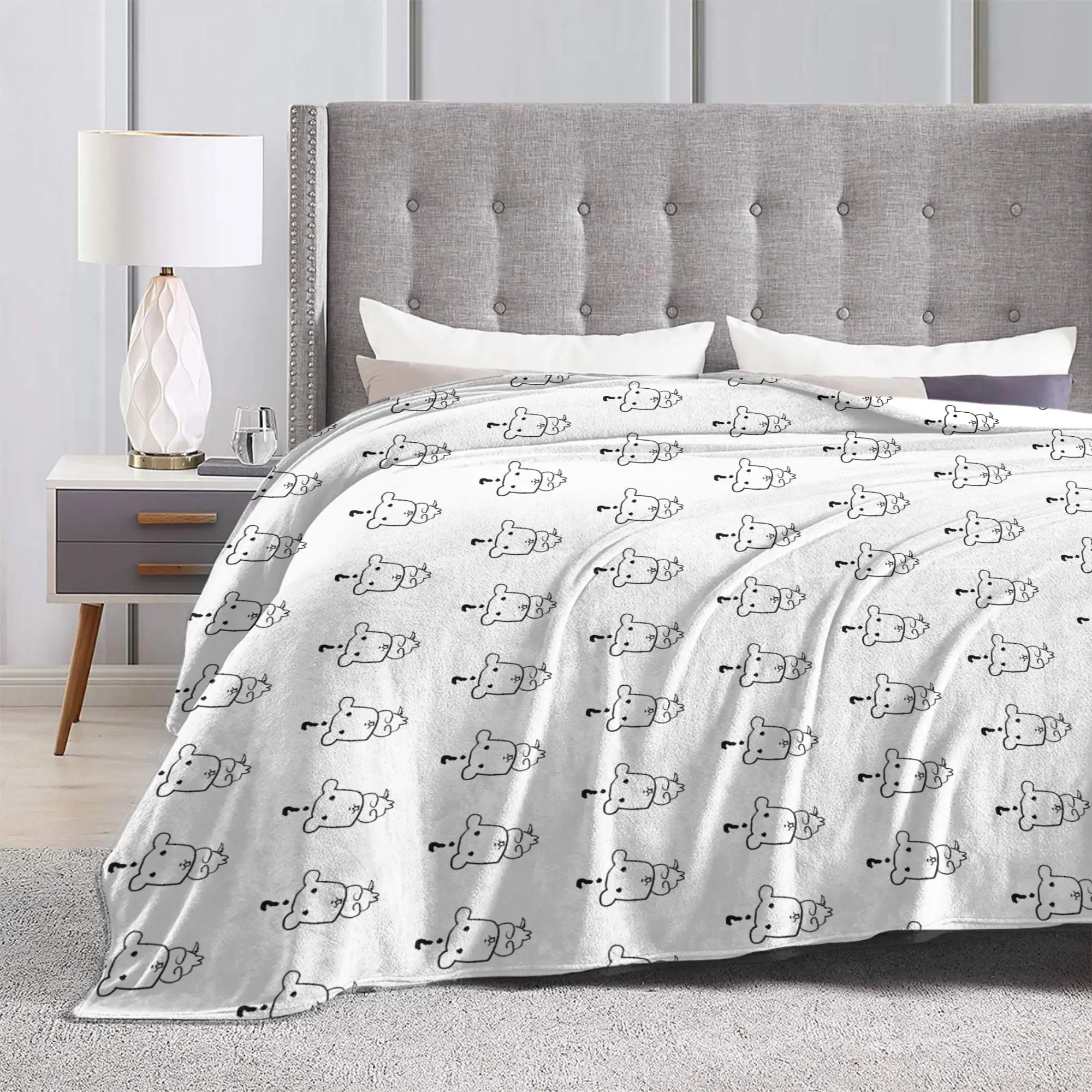 GANADIs Confused Question Dog Blankets Coral Fleece Plush Textile Decor Super Soft Throw Blanket for Home Travel Bedspread