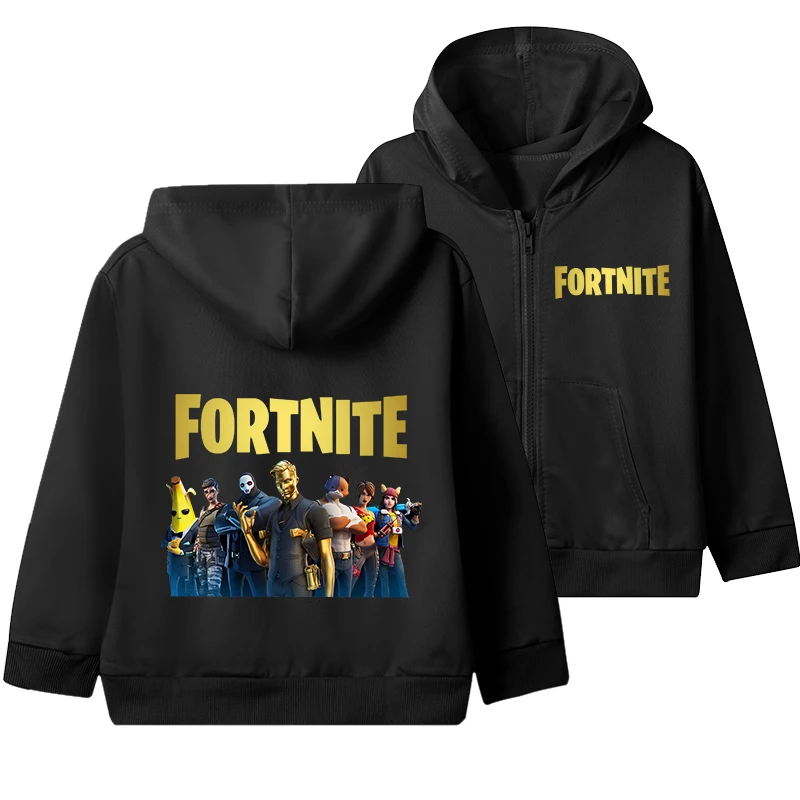 Hot Game Fortnites Zipper Hoodies Kinder Kapuzenjacke Kinder Dünnes Sweatshirt Herbst Langarm Jungen Kleidung Lässiger Kapuzenmantel