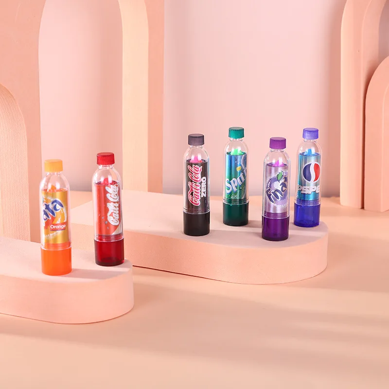 6 個保湿リップクリーム色変更リップクリームかわいいかわいい唇ケアメイクソーダ風味のガールパーティー用品