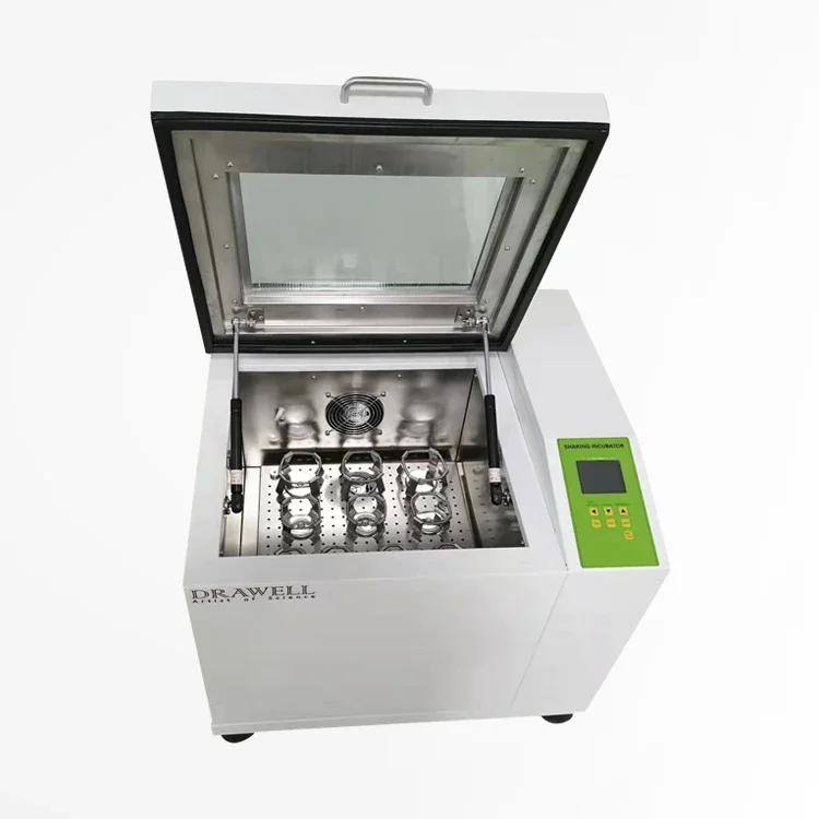 

Drawell Shaking Incubator 20-300 rpm LCD Screen 50ml 100ml 250ml 500ml Laboratory Table Top Shaking Incubator