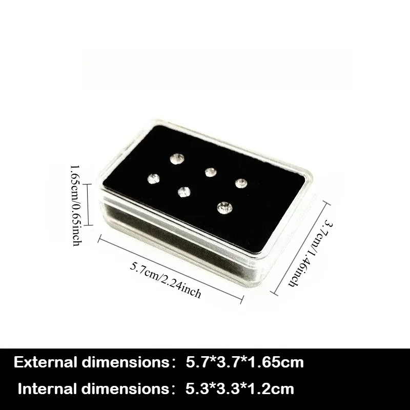 30pcs Clear Gemstone Display Cases Plastic Storage Containers with Sponge Padding & Lids for Loose Diamonds and Precious Stones