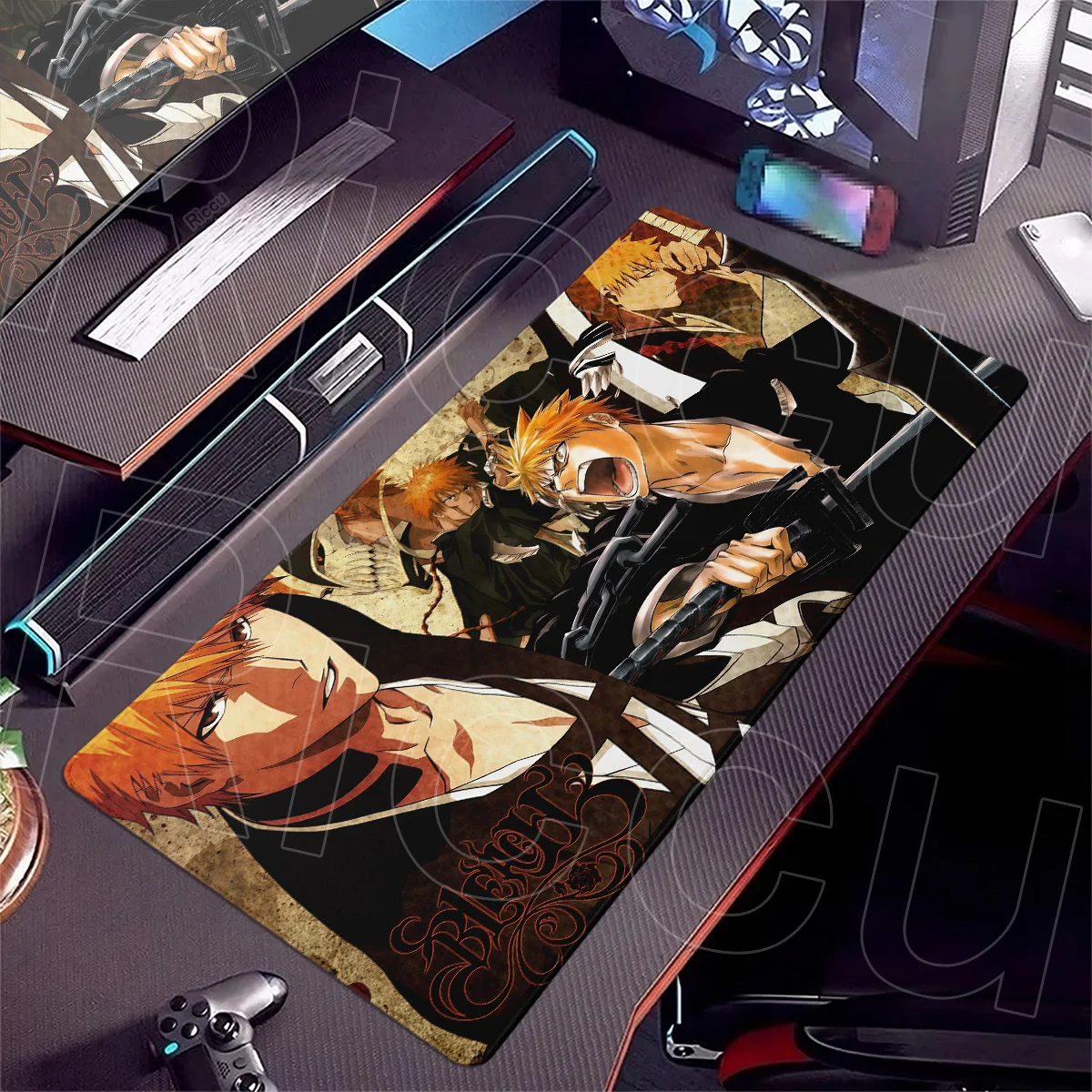 New Anime Bleach Kurosaki Ichigo Mice Pad PC Gaming Speed Keyboard Mat XXL Large Office Long Deskmat E-Sports Anti-slip Mousepad