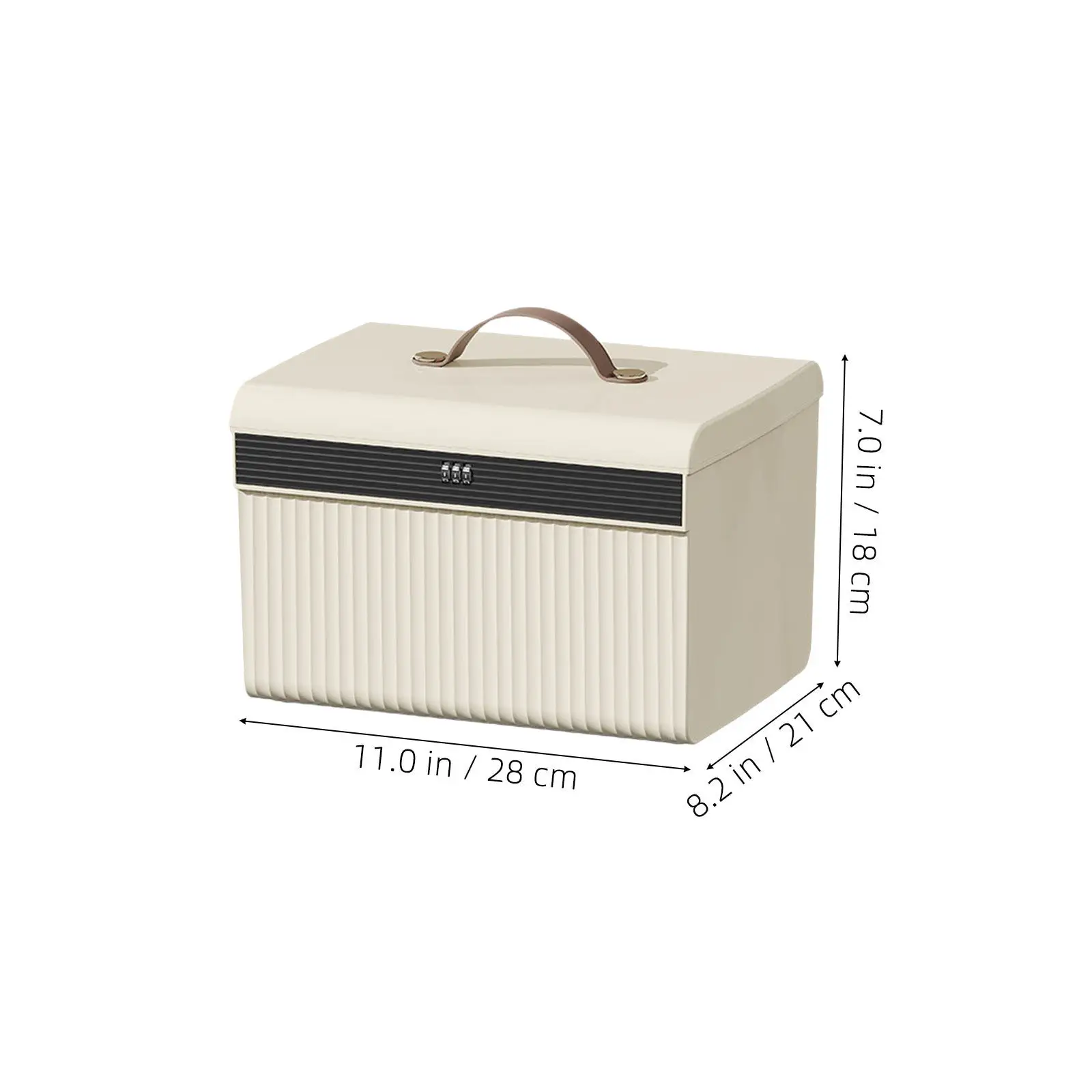Password Lock Storage Box Portable Lockable Organizer For Valuables Documents Office Travel Alloy Plastic Safe Deposit