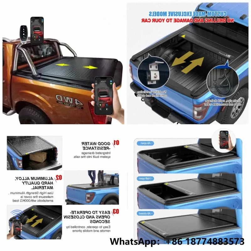 Pickup Automatic Roller Shutter Electric Retractable Truck Bed Cover Roller Lid for Nissan Navara Np300 2005-2021