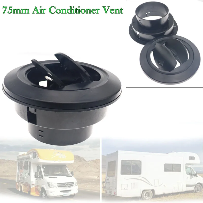 75mm Air Conditioning Deflector Side RoofCar Air Vent Outlet Flat Diesel Heater Air Heater Ducting For Webasto Eberspacher
