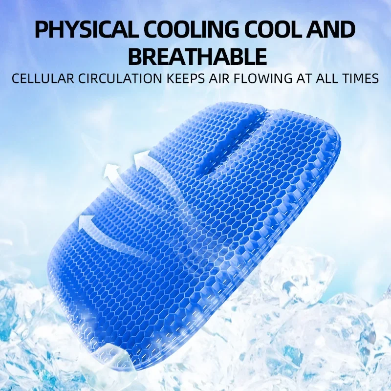 

Car Seat Honeycomb Gel Seat Office Seat Four Seasons Universal Silicone Breathable Student Seat Car Seat Honeycomb Gel Seat Offi