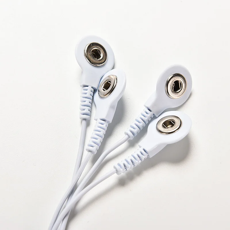 Electric wires Connecting cables For Digital Decades Therapy Machine Massage Electrode Wire Plug 2.5 mm 4 Buttons