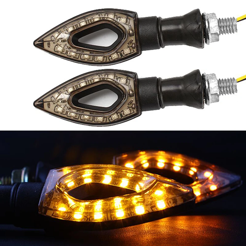 Luci ambra impermeabili vendita calda 12 LED 1 paio indicatori di direzione moto nuovo