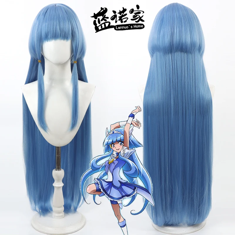 

Anime Pretty Cure Rika Aoki Cure Beauty Cosplay Wig Halloween Carnival Party Props Synthetic Hair Heat Resistant Fiber + Wig Cap
