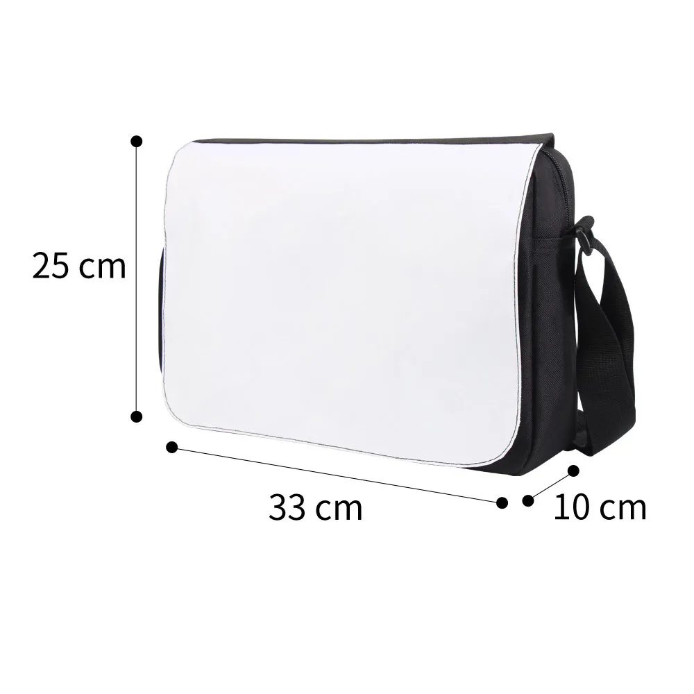 5pcs Crossbody Bags Sublimation DIY White Single Sided Blank Big Size Multifunctional Flap Cover Messenger Bag