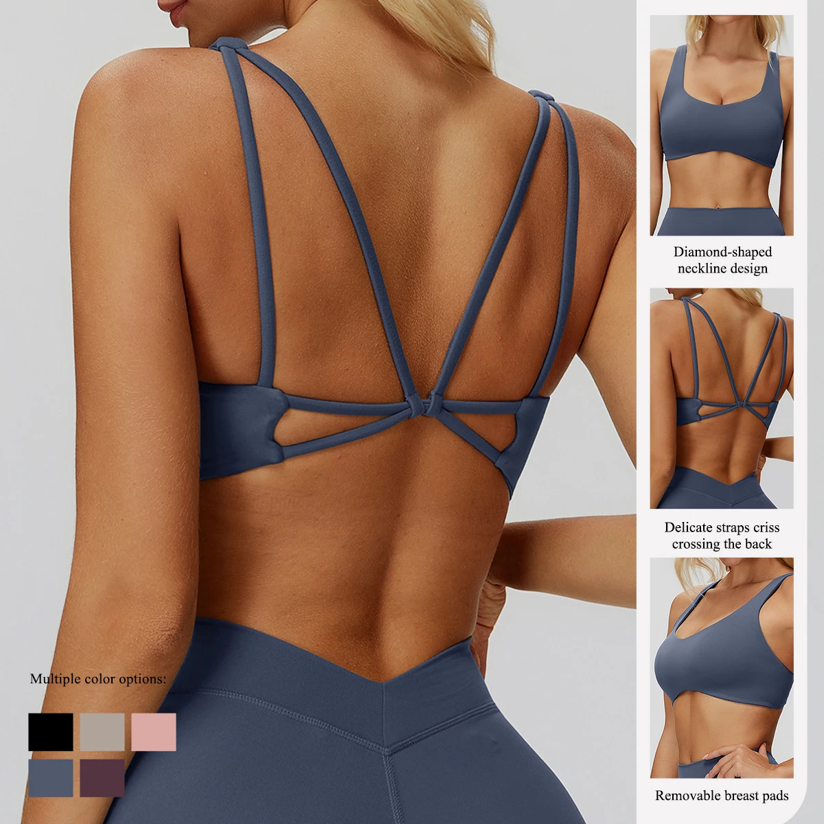 

Ctenkevet женский спортивный бюстгальтер для фитнеса и йоги женский спортивный бюстгальтер с двойными бретелями и перекрестной спиной премиум-класса для бега и тренировок женский стиль