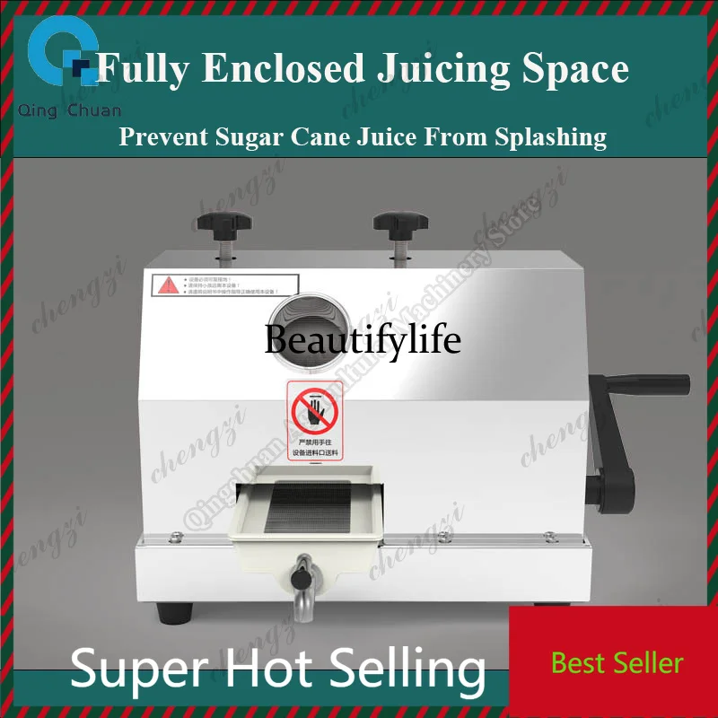 K182 Hand Held Sugar Cane Juice Machine Desktop Cane-juice Squeezer Stainless Steel Cane Crusher Manual Sugarcane Juicer