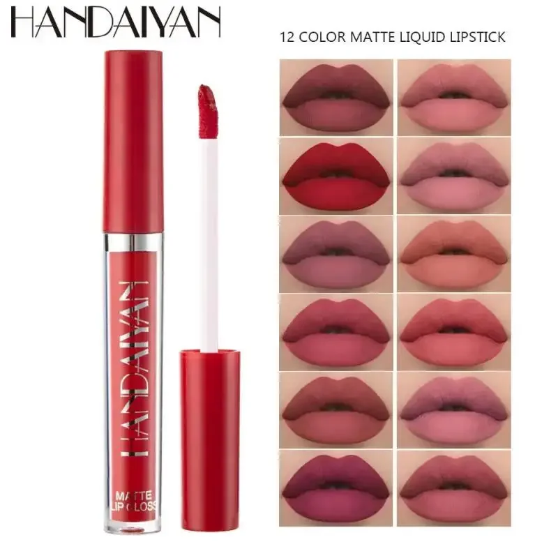 12 Colors Matte Lip Gloss Waterproof Liquid Lipstick Long lasting Lip Stain Red Lipgloss Lip Tint Women Lipstic Makeup