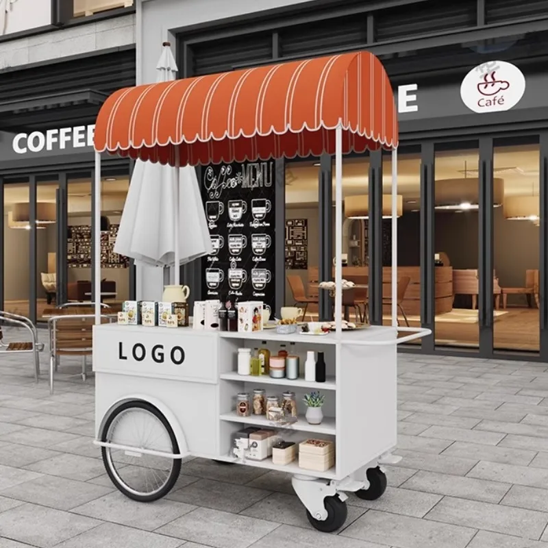

Wrought iron stall car Outdoor mobile stall car Multifunctional Night market float commercial