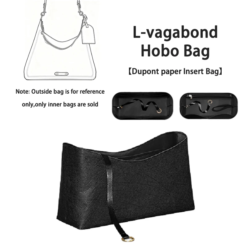 EverToner Dupont Paper Insert bag Organizer For L-vagabond Hobo Bag Storage Support Shaper Waterproof Bag Accessories