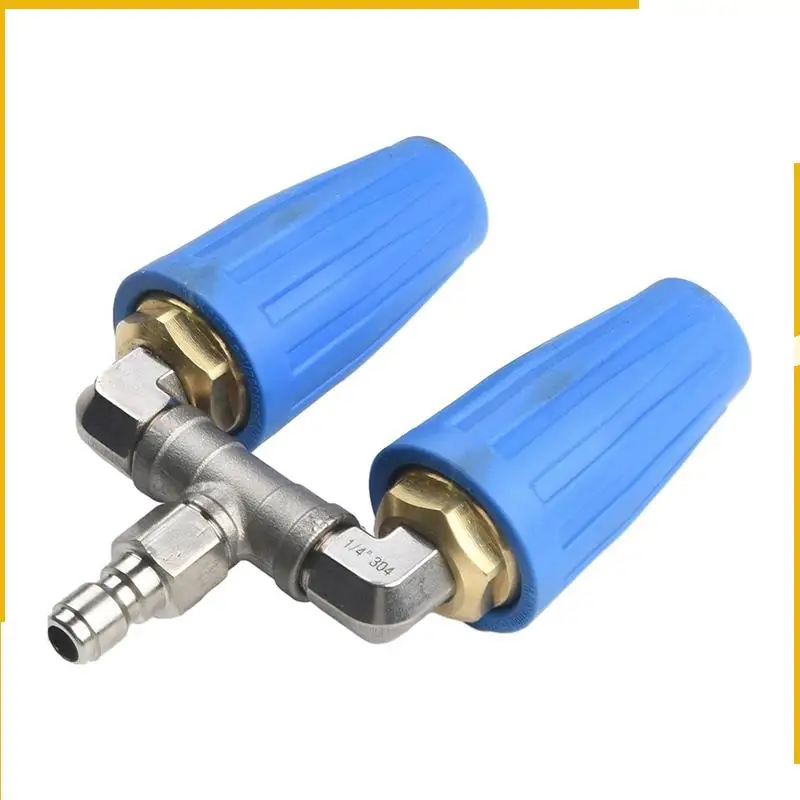 

A92P 1Set 4000PSI Pressure Rotating Dual Turbo Nozzle Spray Tip 1/4Inch Metal+Plastic