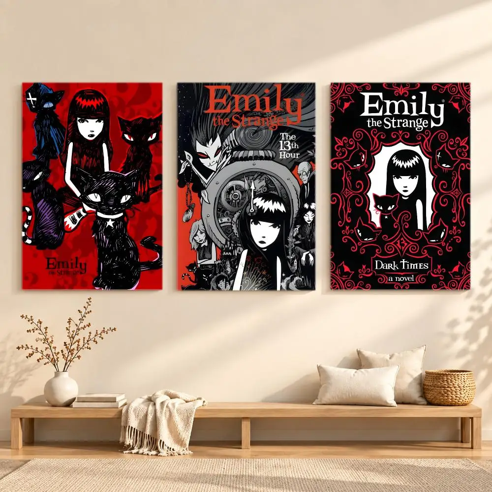 Gothic Cartoon Character E-Emily The Strange Poster Series Print Unframed Aesthetic Wall Decor Gift Living Room Bedroom