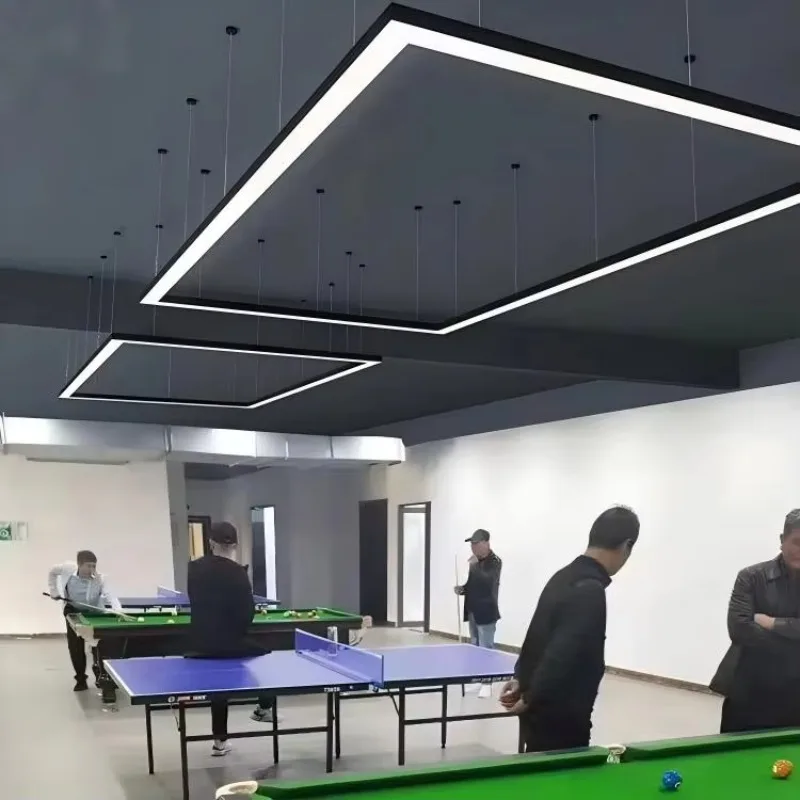 Modern Led Square Linear Lamp Chandelier Aluminum Shadowless Billiard Table Lights Led Snooker Pool Linear Light