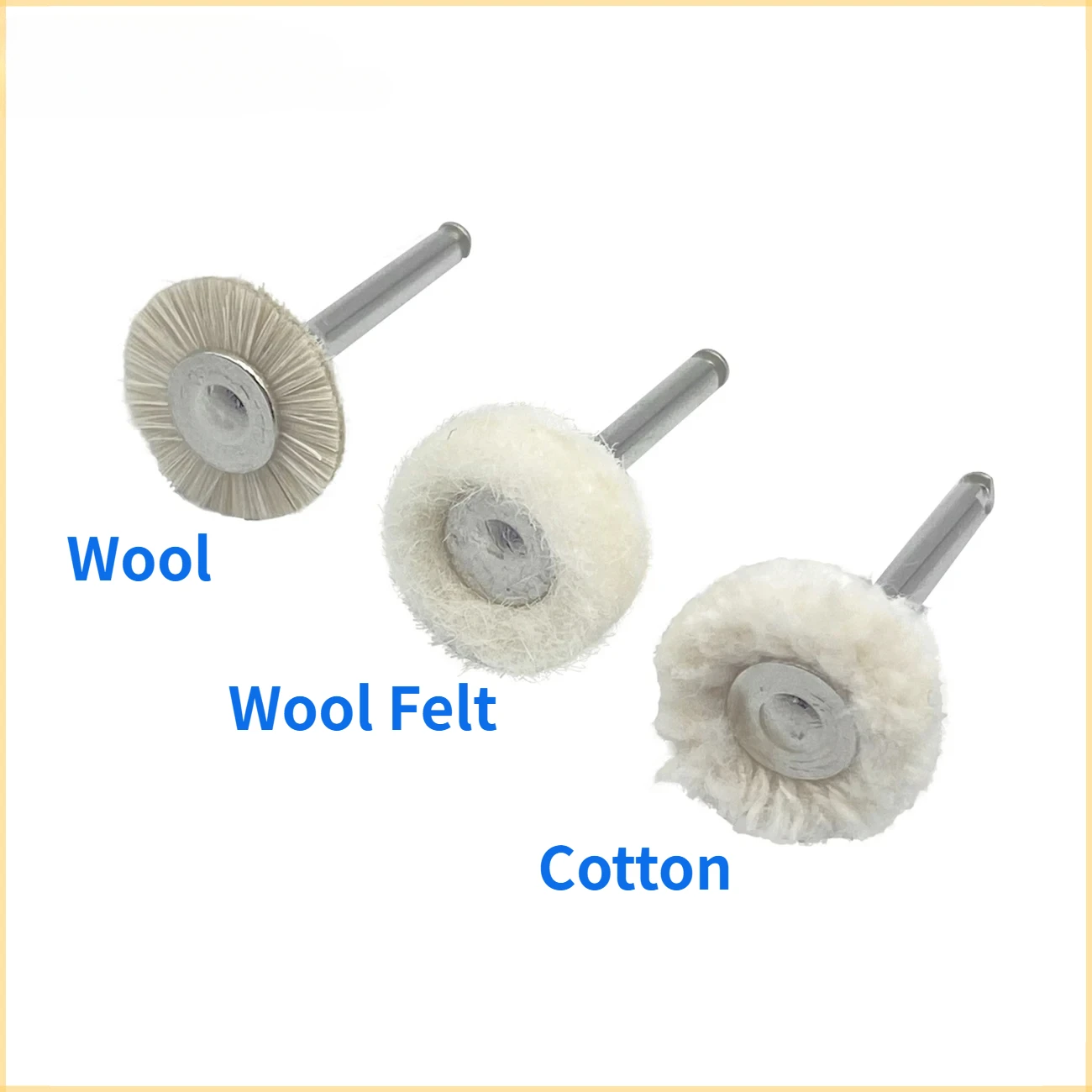 

10PCS Dental Polishing Cotton Wheel Wool Polishing Brushes Felt Teeth Polishers Brush for Low Speed Contra Angle Handpiece