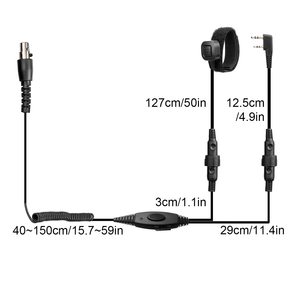 Retevis EH050K Aviation Headphone Noise cancelling MIC Headset VOX Volume Adjustment Speaker with Finger PTT for Kenwood radio