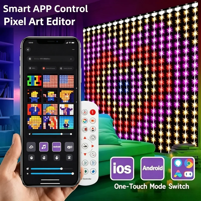 400-led-curtain-light-bluetooth-app-diy-music-pattern-for-living-room-backdrop-wall-remote-timer-brightness-setting-decor