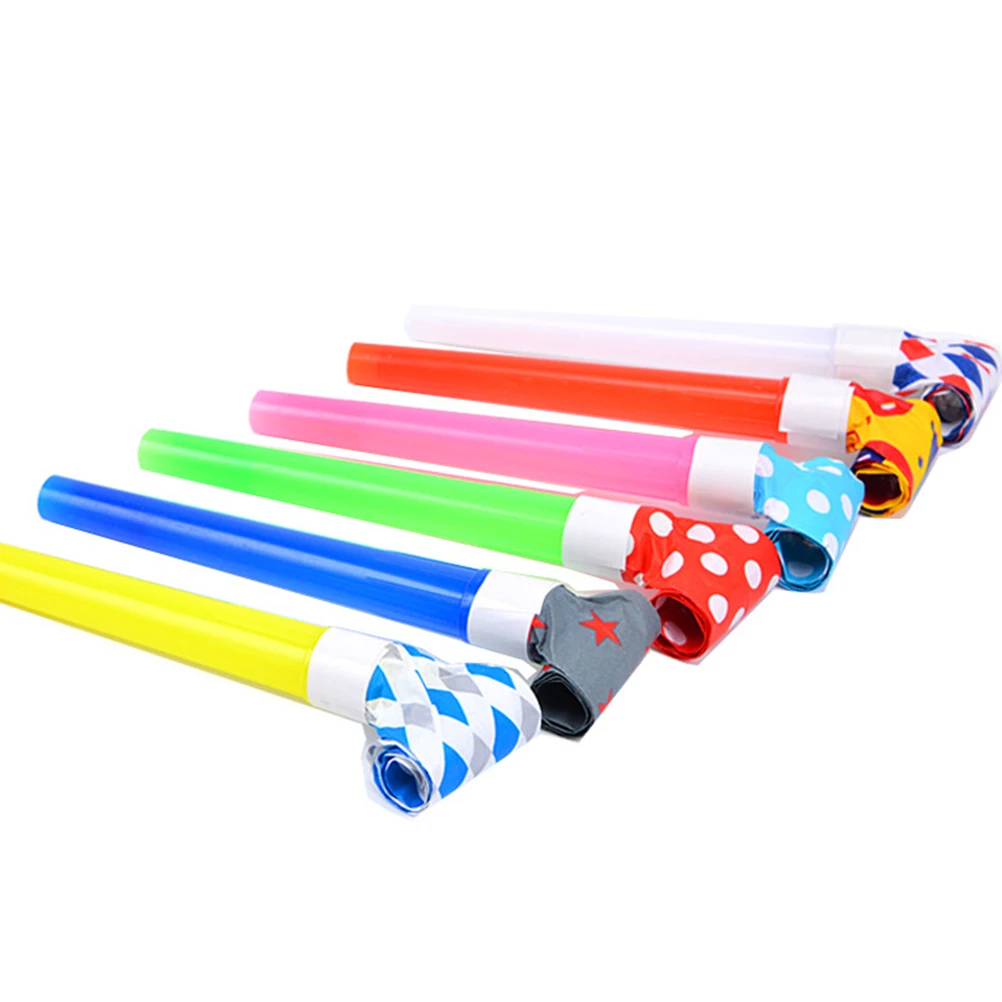 

50 Pcs Plastic Speaker Cheerleading Props Musical Blowouts Blowing Dragon Whistles Party Noisemakers Birthday Carnival Halloween