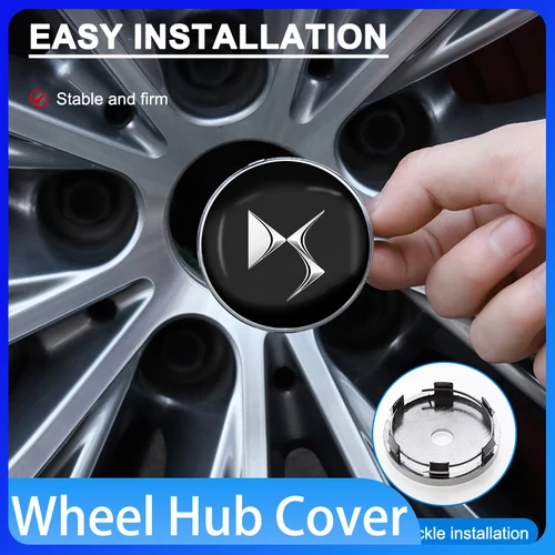 4 Uds 60mm tapacubos de centro de rueda de coche cubierta de llanta de neumático accesorios de decoración para Citroen DS 2 3 4 5 6 7 DS2 DS3 DS4 DS5 DS6 DS7 WILD