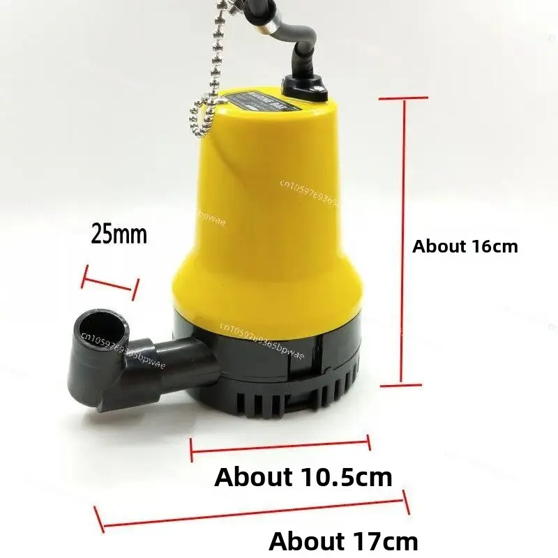 12V24v Bilge Small Drainage  Pumping Yacht Battery Marine  DC Submersible  Watering Pump
